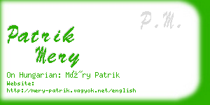 patrik mery business card